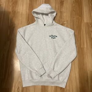 Women's Gray White Fox Hoodie S/M